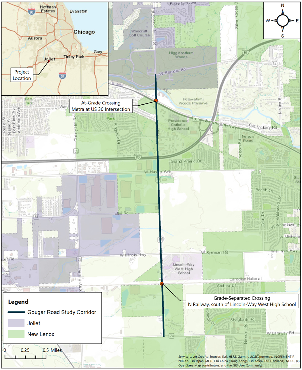Map of project location. 