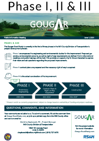 Information sheet showing details about the three phases of the project. 